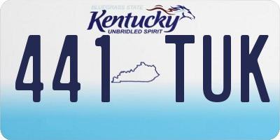 KY license plate 441TUK