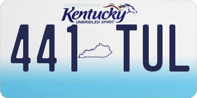 KY license plate 441TUL