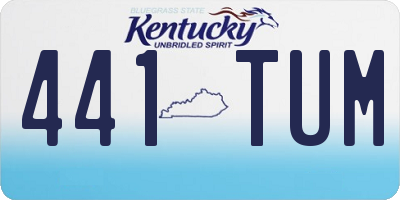 KY license plate 441TUM