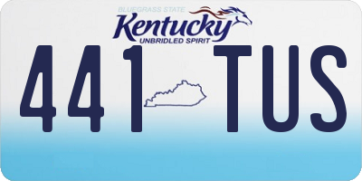 KY license plate 441TUS
