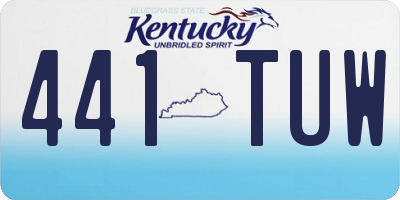 KY license plate 441TUW