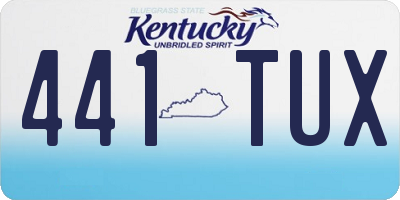 KY license plate 441TUX