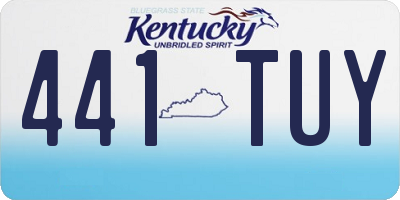 KY license plate 441TUY