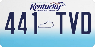 KY license plate 441TVD