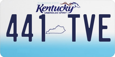 KY license plate 441TVE