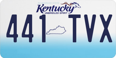 KY license plate 441TVX