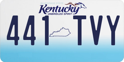 KY license plate 441TVY