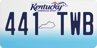 KY license plate 441TWB