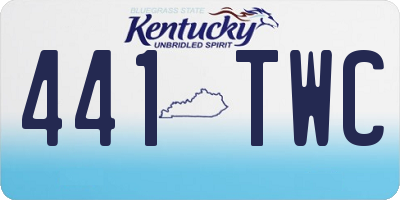 KY license plate 441TWC