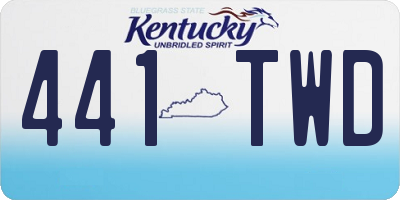 KY license plate 441TWD