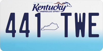 KY license plate 441TWE
