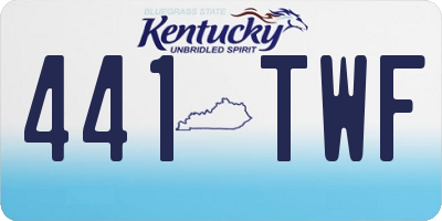 KY license plate 441TWF