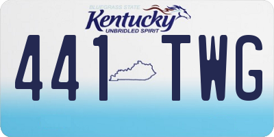 KY license plate 441TWG
