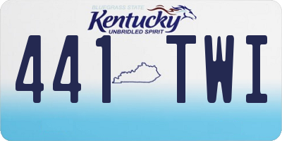 KY license plate 441TWI