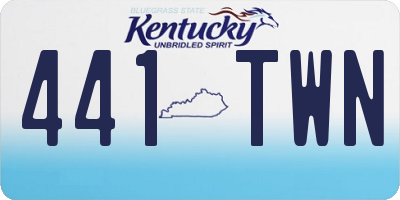 KY license plate 441TWN