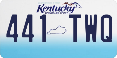 KY license plate 441TWQ