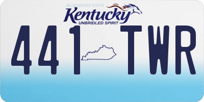 KY license plate 441TWR