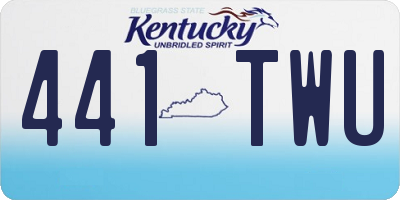 KY license plate 441TWU