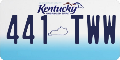 KY license plate 441TWW