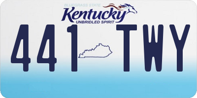 KY license plate 441TWY