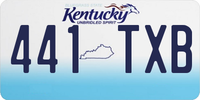 KY license plate 441TXB