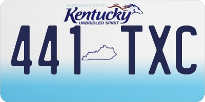 KY license plate 441TXC