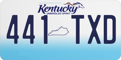 KY license plate 441TXD