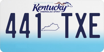 KY license plate 441TXE