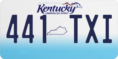 KY license plate 441TXI