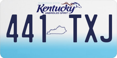 KY license plate 441TXJ