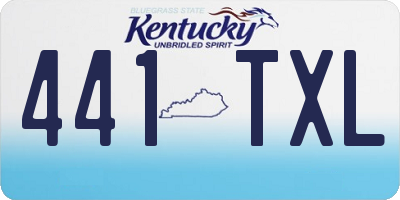 KY license plate 441TXL