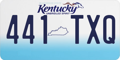 KY license plate 441TXQ