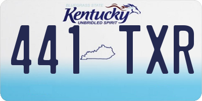 KY license plate 441TXR