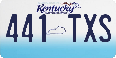 KY license plate 441TXS