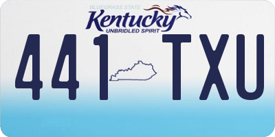 KY license plate 441TXU