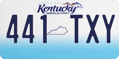 KY license plate 441TXY