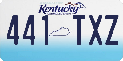 KY license plate 441TXZ