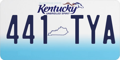 KY license plate 441TYA