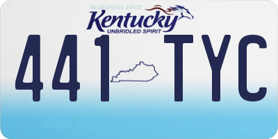 KY license plate 441TYC