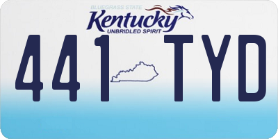KY license plate 441TYD