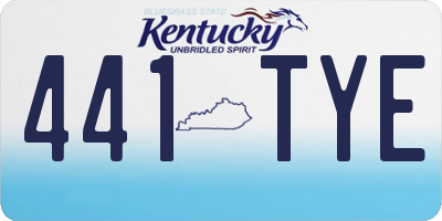 KY license plate 441TYE