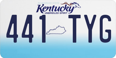 KY license plate 441TYG