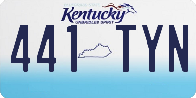 KY license plate 441TYN