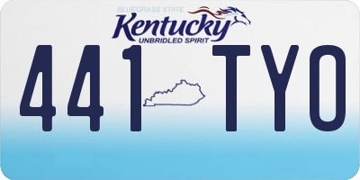 KY license plate 441TYO