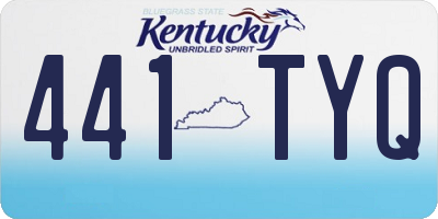 KY license plate 441TYQ