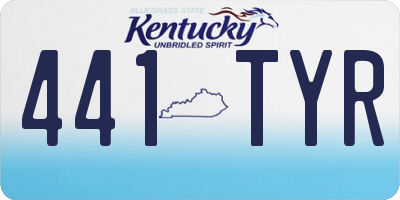 KY license plate 441TYR
