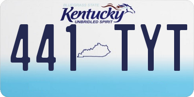 KY license plate 441TYT