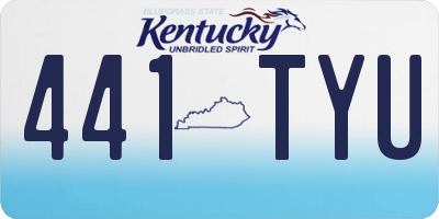 KY license plate 441TYU