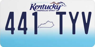 KY license plate 441TYV