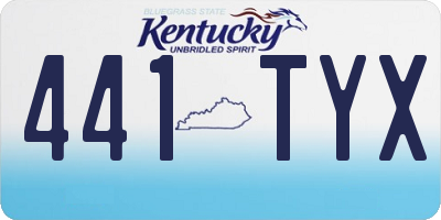 KY license plate 441TYX